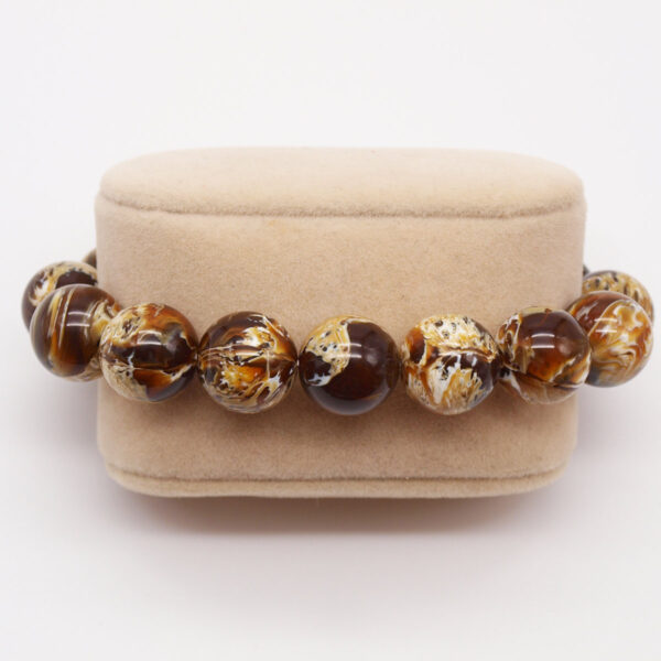 Bracelet ambre beige marbré AB-33