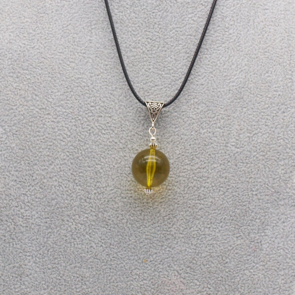 Collier ambre verte AC-003 45cm femme – Image 2
