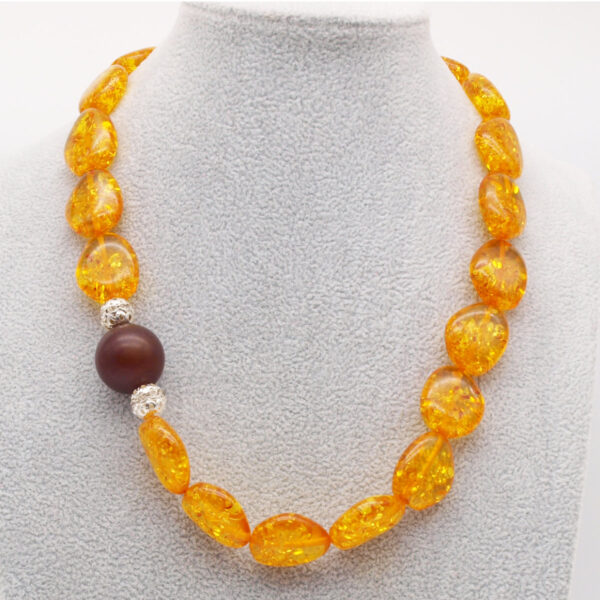Collier ambre jaune AC-09