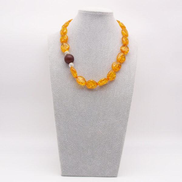 Collier ambre jaune AC-09