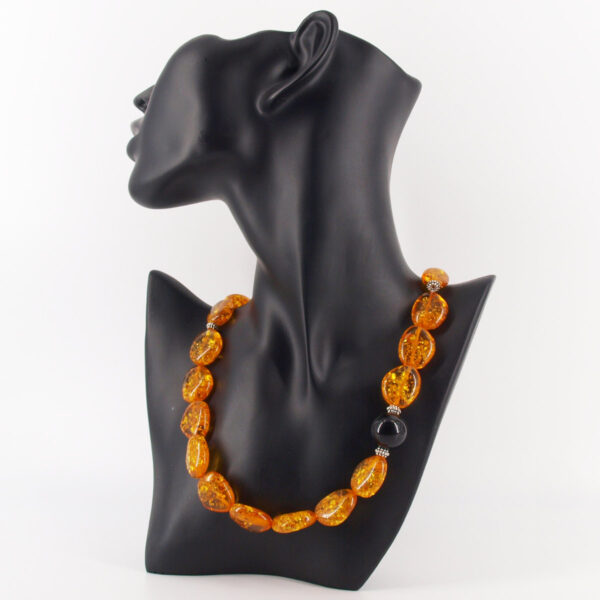 Collier ambre orange AC-09