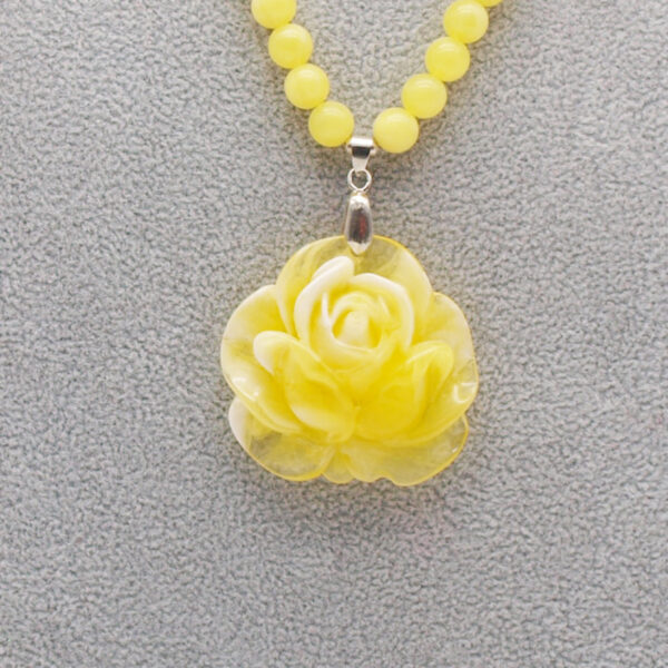 Collier ambre jaune AC-17