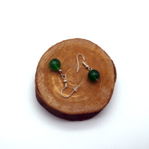 boucles d'oreilles agate verte