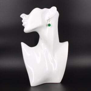 boucles d'oreilles agate verte AG-106