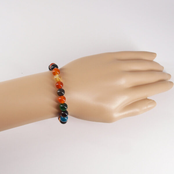 Bracelet agate multicolore AG-223