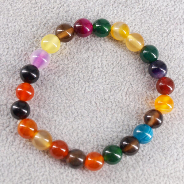 Bracelet agate multicolore AG-223