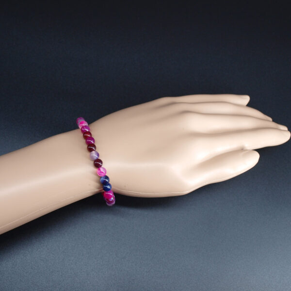 Bracelet agate violette et rose AG-225
