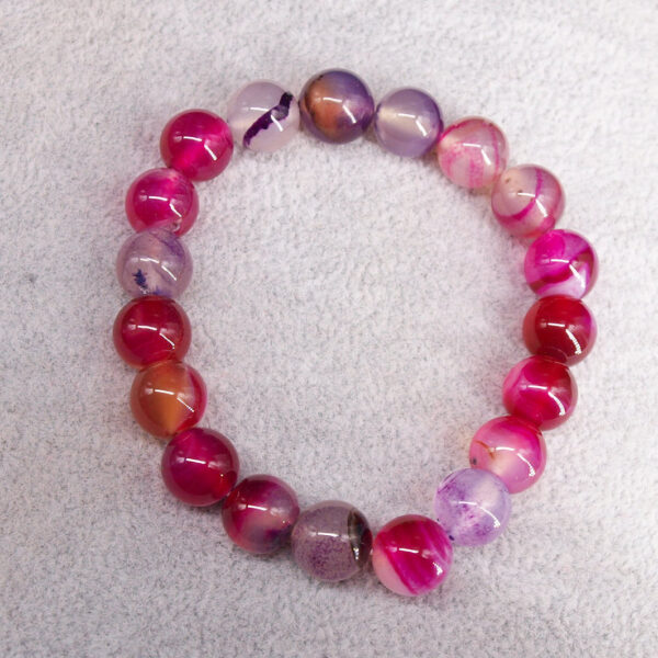 Bracelet agate violette et rose AG-225