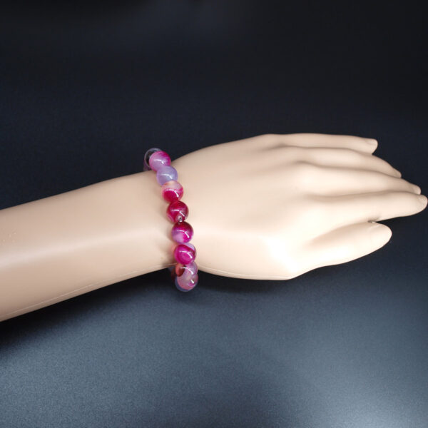 Bracelet agate violette et rose AG-225