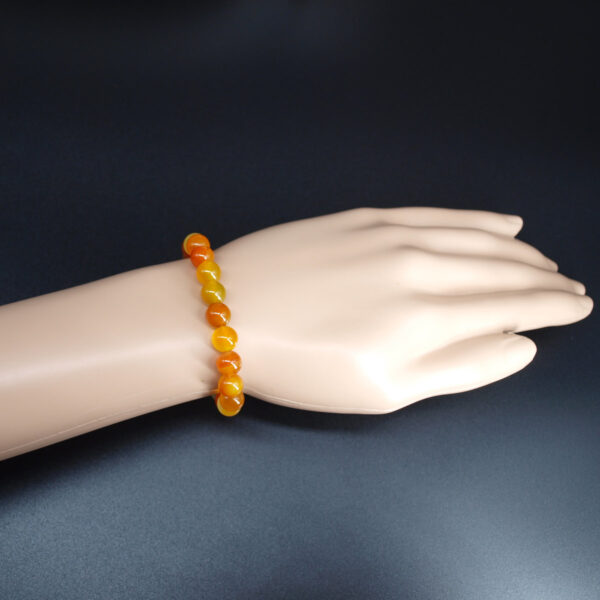 Bracelet agate jaune et orange AG-226