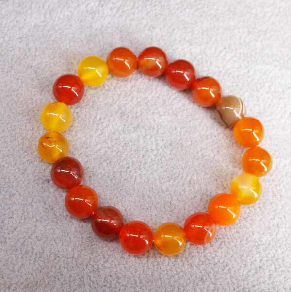 Bracelet agate jaune et orange AG-226