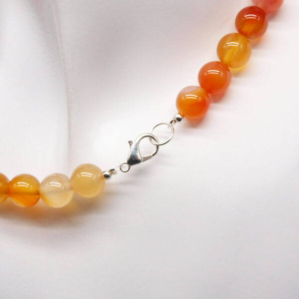 Parure agate orange et verte AG-301 femme