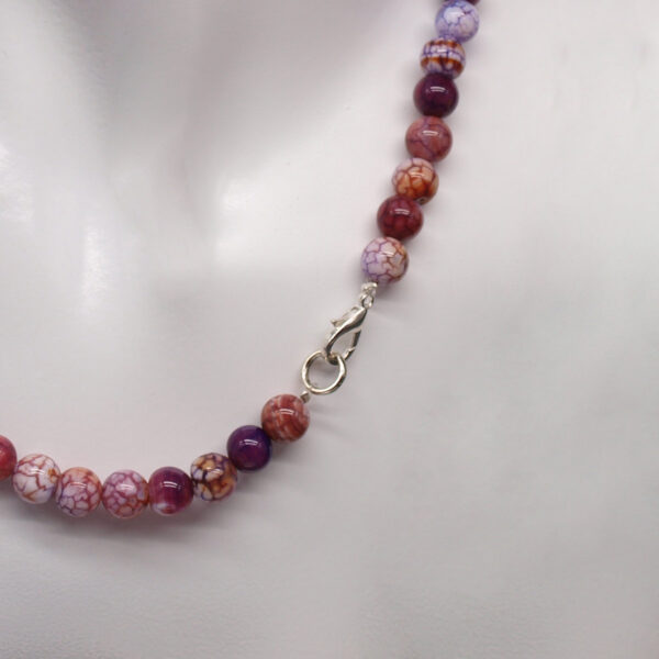 Parure agate violette AG-302 femme