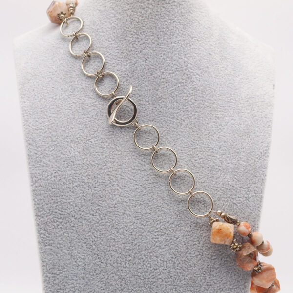 Collier agate marbrée AG-112 49cm femme – Image 4