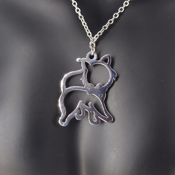 Collier acier inoxydable chat AI-108