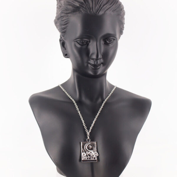 Collier acier inoxydable forêt de champignons AI-112