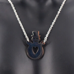 Collier acier inoxydable bonhomme de neige AI-115