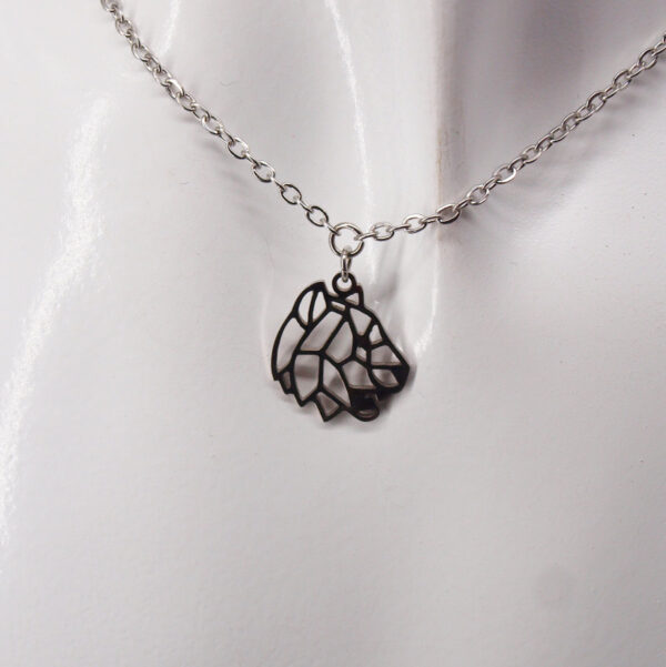 Collier acier inoxydable lion en filigrane AI-127