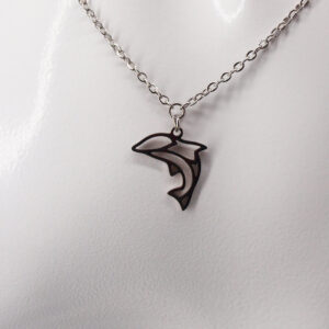 Collier acier inoxydable dauphin filigrane AI-133