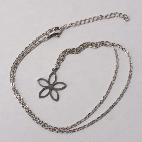 Collier acier inoxydable fleur AI-146
