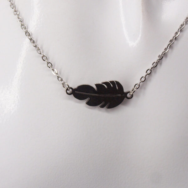 Collier acier inoxydable plume AI-149
