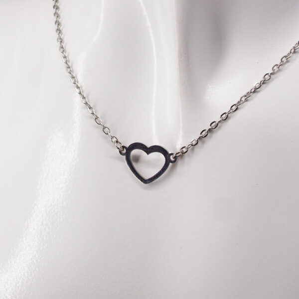 Collier acier inoxydable cœur AI-150