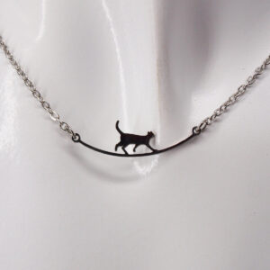 Collier acier inoxydable chat AI-151