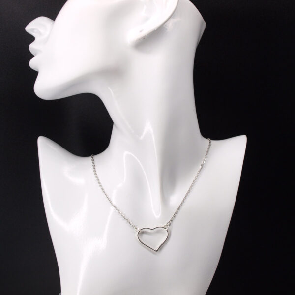 Collier acier inoxydable cœur AI-152