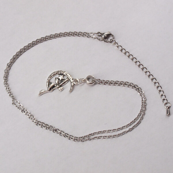 Collier acier inoxydable fée et lune AI-156