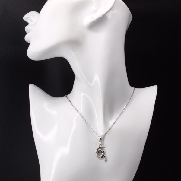 Collier acier inoxydable fée et lune AI-156