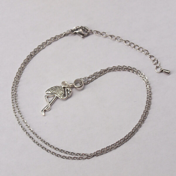 Collier acier inoxydable flamant rose AI-159