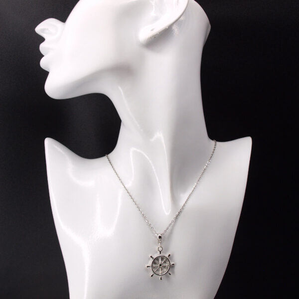 Collier acier inoxydable gouvernail AI-167
