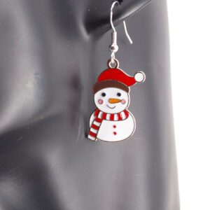 Boucles d'oreilles acier inoxydable bonhomme de neige AI-201