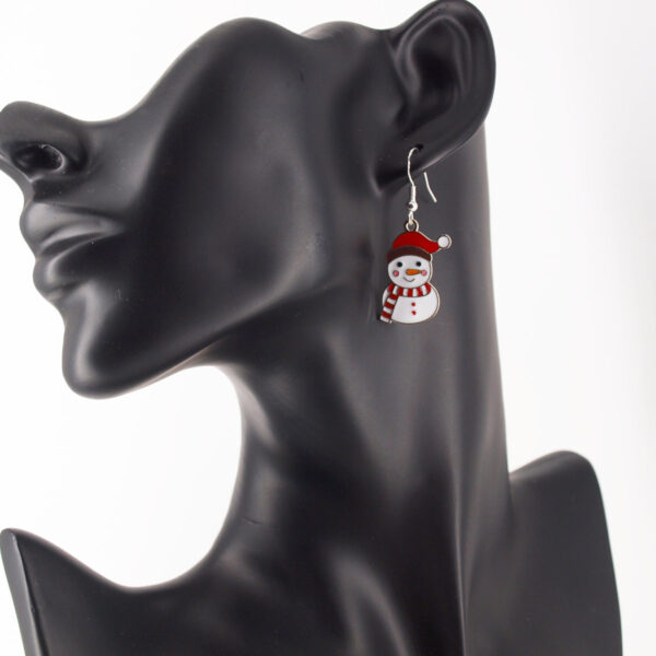 Boucles d'oreilles acier inoxydable bonhomme de neige AI-201