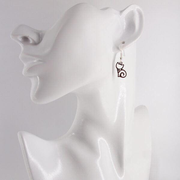 Boucles d'oreilles acier inoxydable chat AI-202