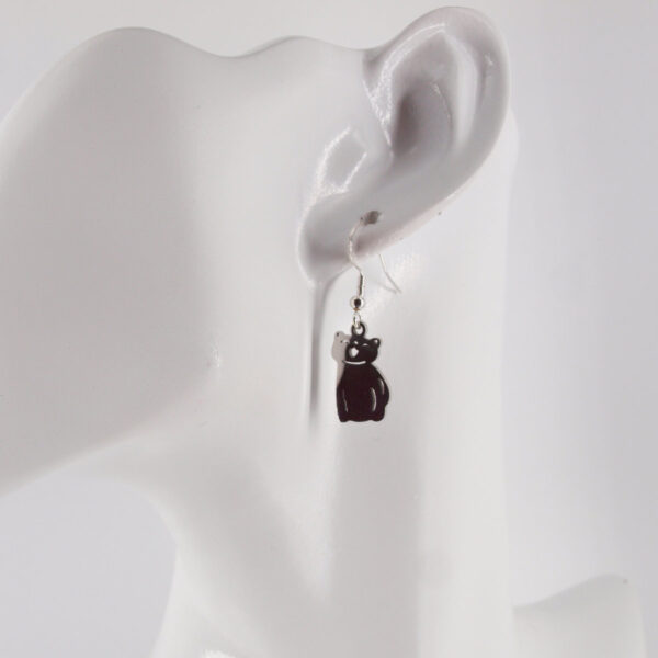 Boucles d'oreilles acier inoxydable chat AI-203