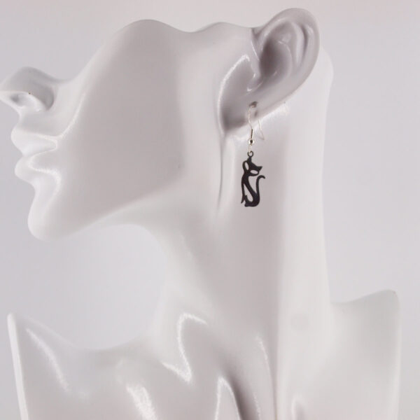 Boucles d'oreilles acier inoxydable chat AI-205