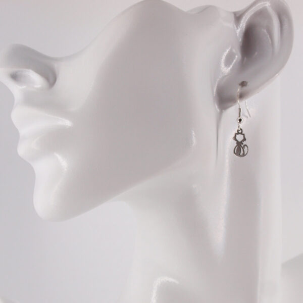 Boucles d'oreilles acier inoxydable chat AI-206