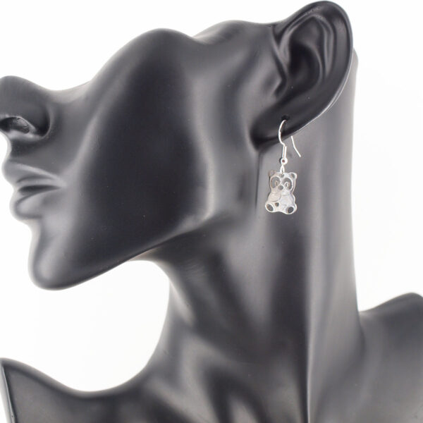 Boucles d'oreilles acier inoxydable panda AI-207