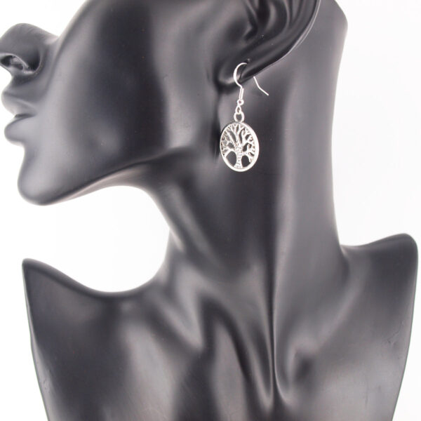 Boucles d'oreilles acier inoxydable arbre de vie AI-212