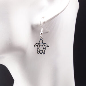 Boucles d'oreilles acier inoxydable tortue AI-218