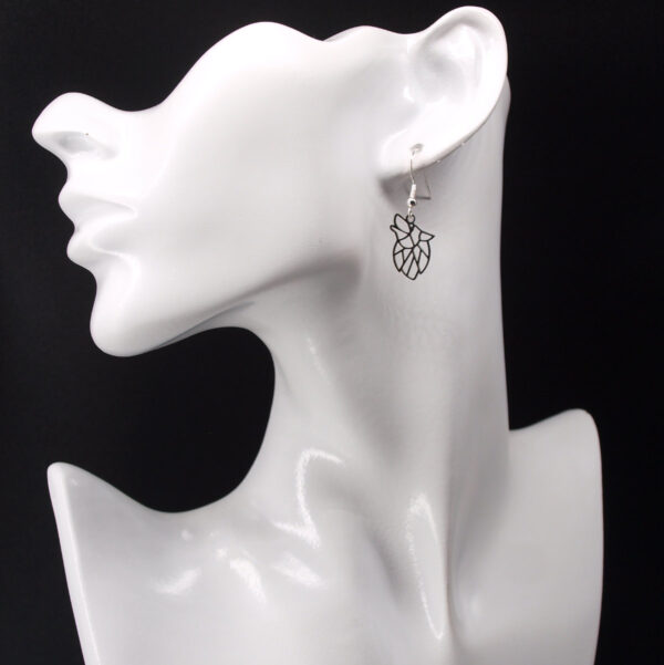 Boucles d'oreilles acier inoxydable loup filigrane AI-222
