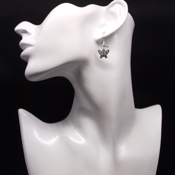 Boucles d'oreilles acier inoxydable papillon AI-228