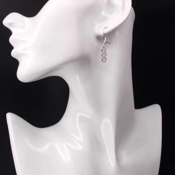 Boucles d'oreilles acier inoxydable cœur AI-234