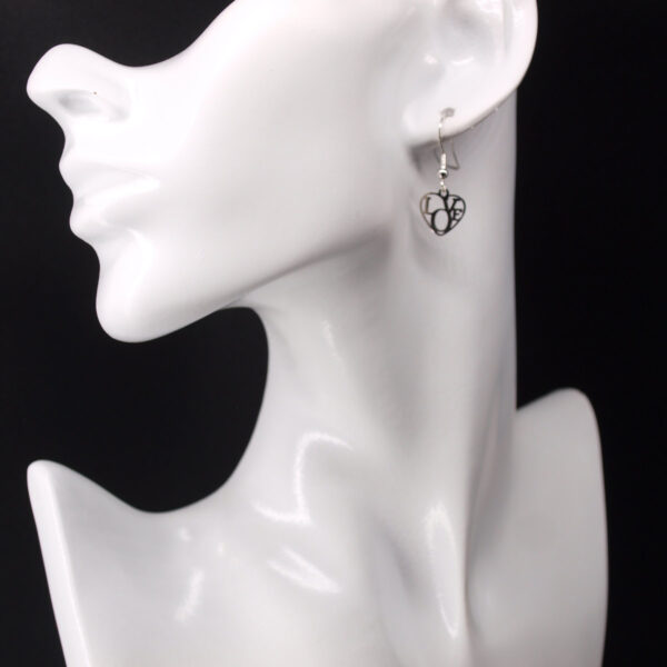 Boucles d'oreilles acier inoxydable cœur AI-236
