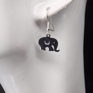 Boucles d'oreilles acier inoxydable éléphant AI-243