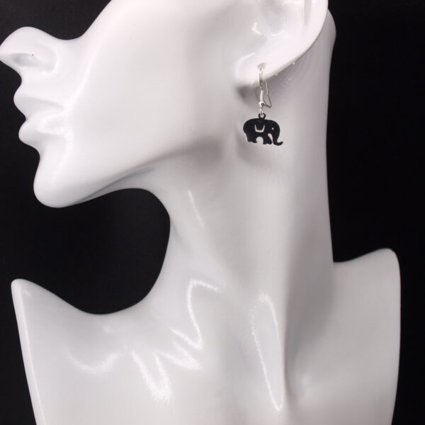 Boucles d'oreilles acier inoxydable éléphant AI-243