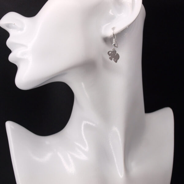 Boucles d'oreilles acier inoxydable éléphant AI-244