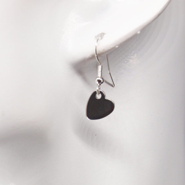 Boucles d'oreilles acier inoxydable cœur AI-246