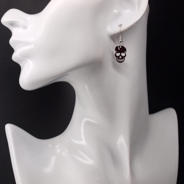 Boucles d'oreilles acier inoxydable crâne AI-249